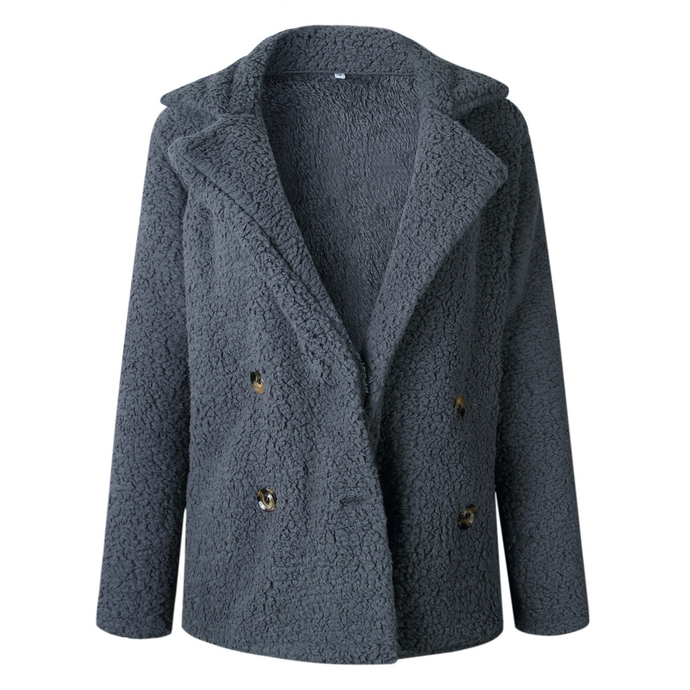 Gray Fleece Coat Jacket - Picture 4 of 7